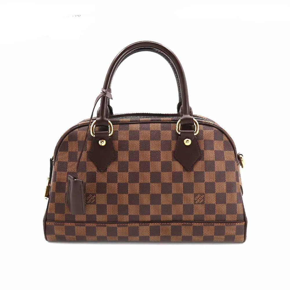 Louis Vuitton Damier Duomo Hand Bag Ebene Gold Metal Fittings